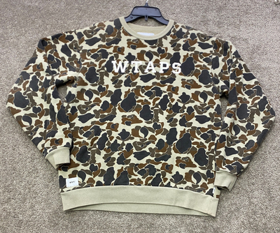 WTAPS College Design Crewneck Sweatshirt X 01 Brown Camo 2018  