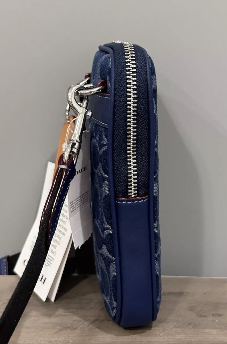 ショルダーバッグ COACH Aden Crossbody Bag In Signature Denim CY889 COACH CY889 Aden Crossbody Bag In Signature Denim & Leather