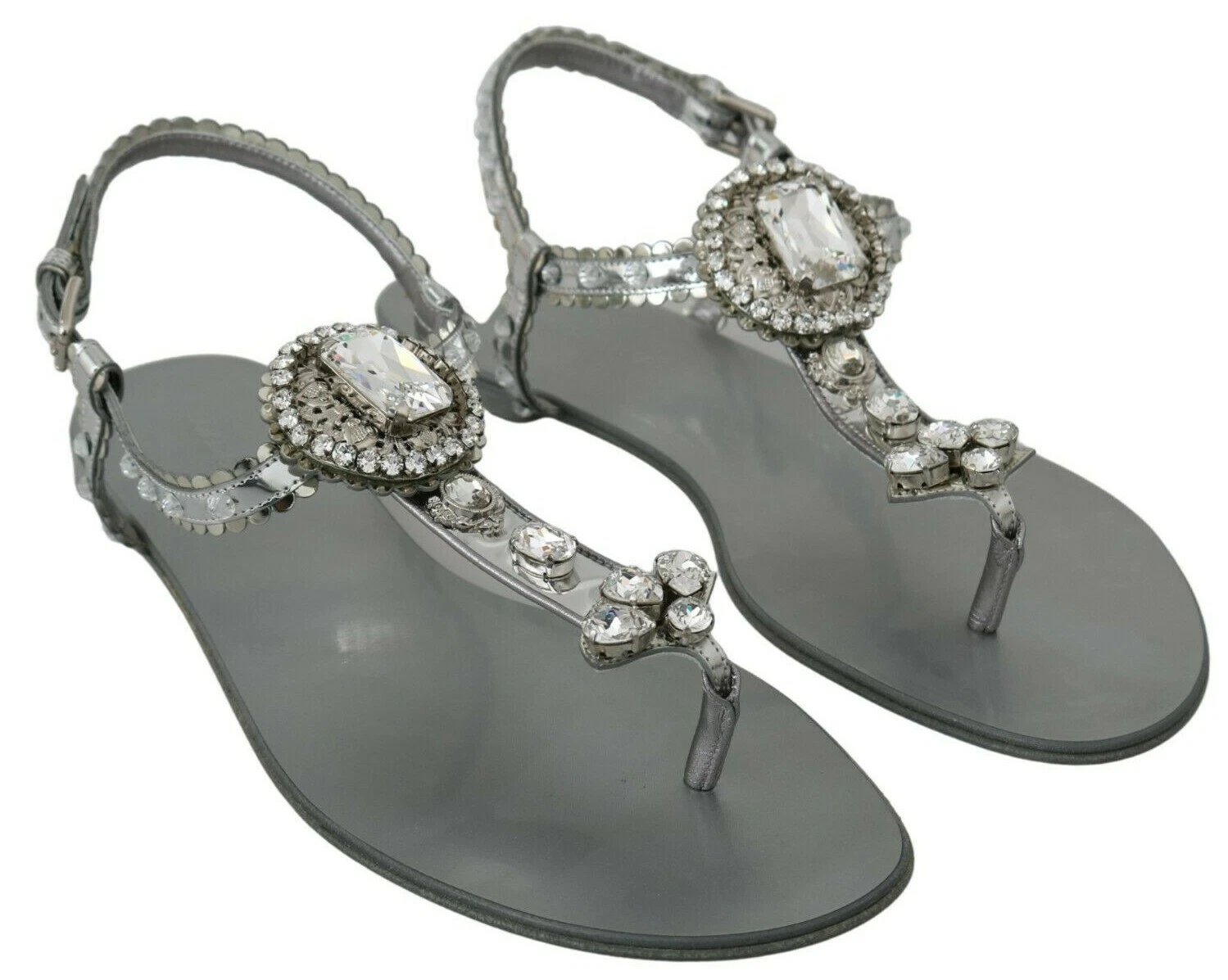 DOLCE & GABBANA Shoes Silver Crystal Sandals Flip Flops EU37 / US6.5 RRP $1400
Opens in a new window