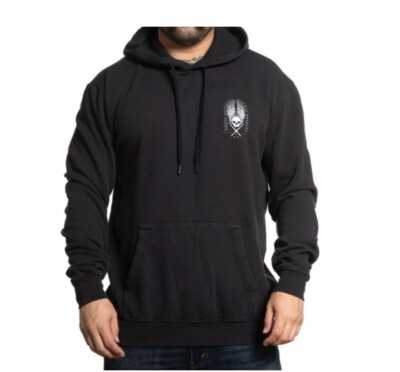 Sullen Men's Heritage Black Long Sleeve Pullover Hoodie Clothing Apparel Tattoo