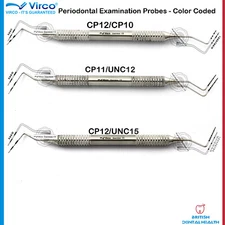Dental Periodontal Examination PSR Probes Double Ended Markings Color Coated
