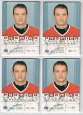 4 x CARDS LOT - 2003-04 UD Premier Collection #68 Anton Babchuk RC /399