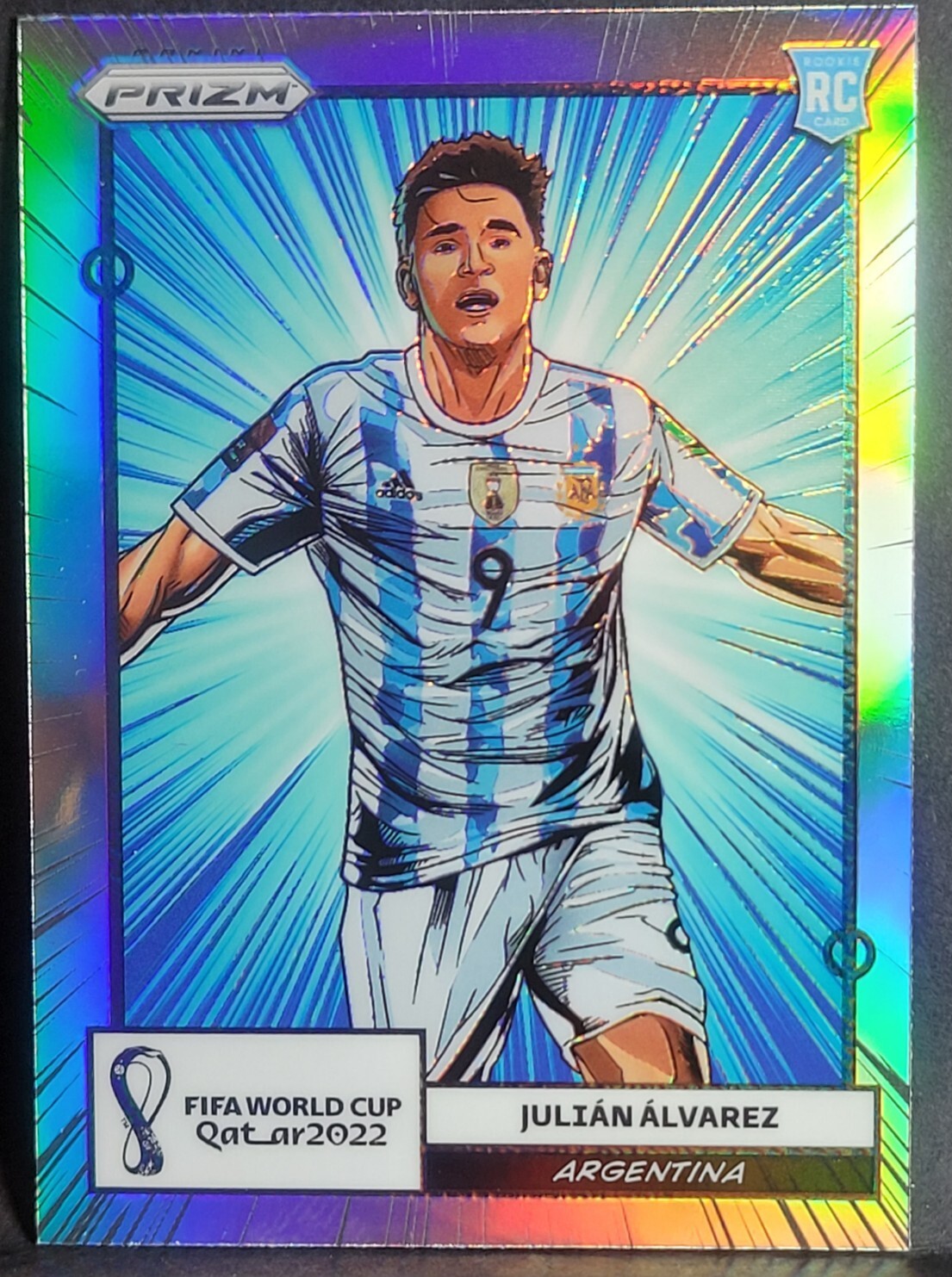 2022 PRIZM FIFA WORLD CUP JULIAN ALVAREZ MANGA #1 RC CASE HIT ARGENTINA SSP best