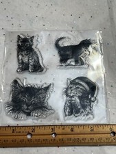 NEW Cats Kitten 6.3x4.8 - Clear STAMP -Save when you buy more