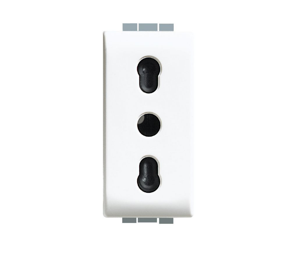 BTICINO LUNA C4180 PRESA BIPASSO 2P+T 10/16A 250 VAC INTERASSE 19mm E 26mm