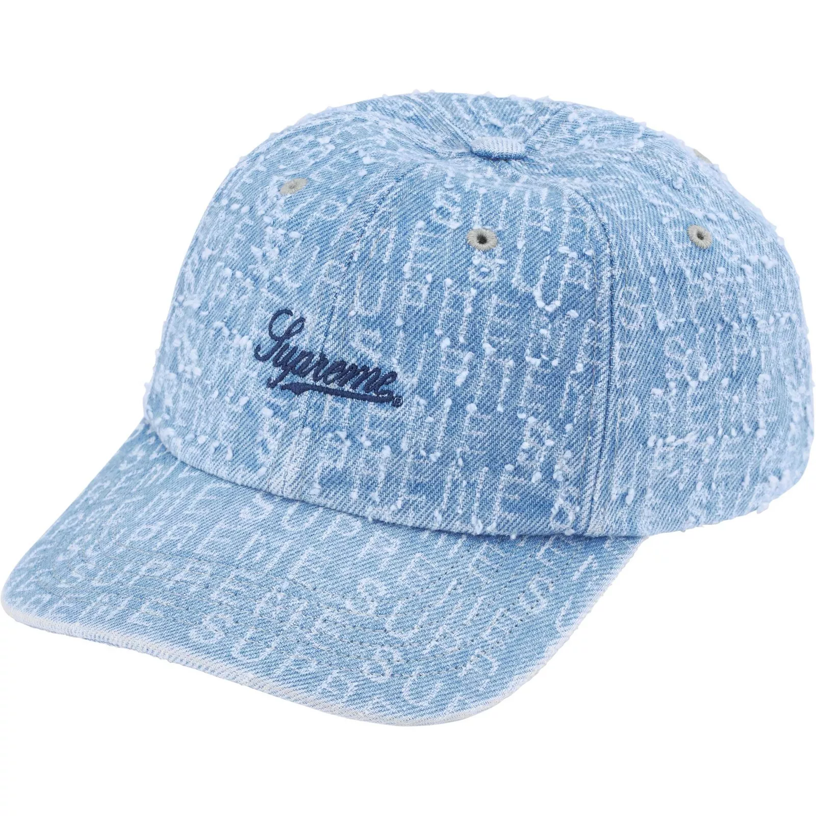 Supreme Needle Punch Denim 6 panneaux bleu lavé   PRÊT À EXPÉDIER