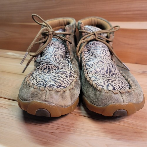 Bomber Twisted X donna 9M lavorato chukka guida pelle MOC marrone WDM0080 - Foto 2 di 10