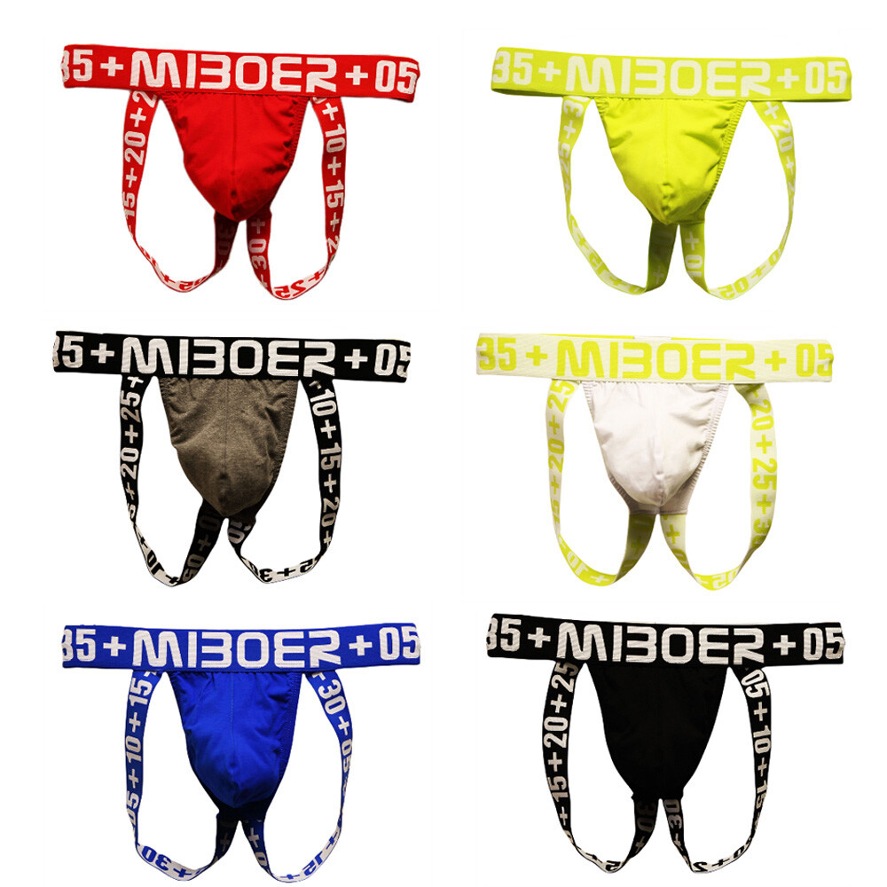 Thong Solid Panty Low Waist U Convex Pouch G-String Stretch Fancy Jockstrap wi