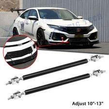 Adjust 10"-13" Black Front Bumper Strut Stabilizer Support Bars For Honda Civic
