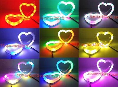 BT App Dynamic Flow Chase RGB Love Heart Halo Ring Devil Angel Eyes DRL for Mini