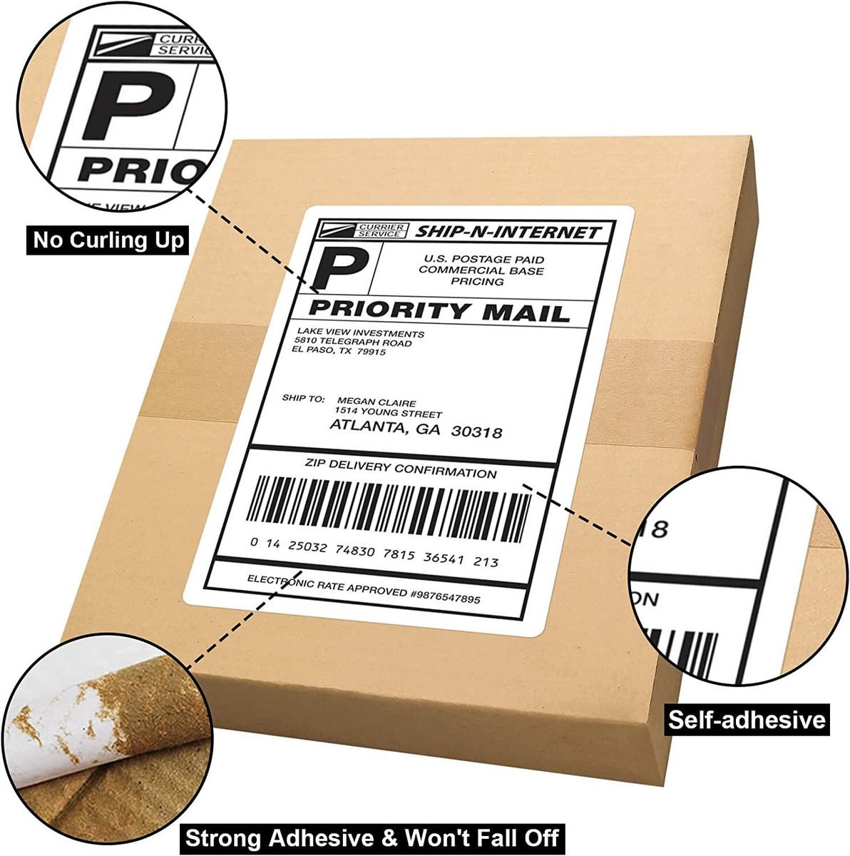 200 Etichette Di Spedizione Autoadesive Angolari - Foto 5