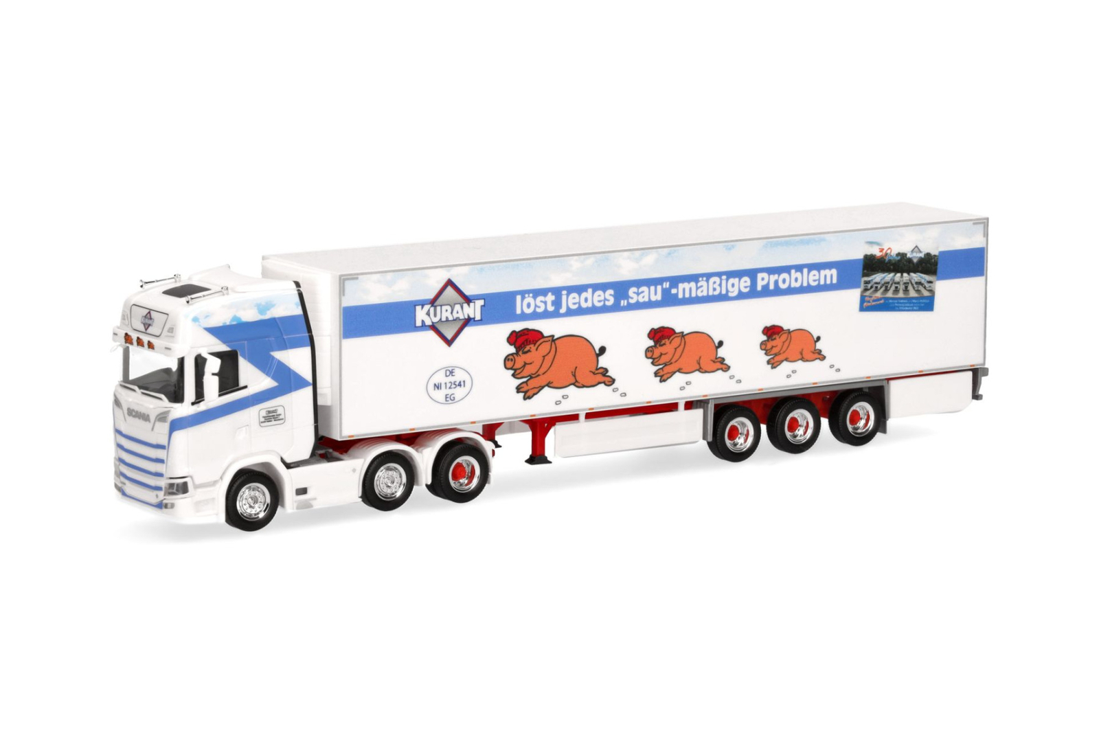 HERPA - SCANIA CS 20 6x2 con rimorchio a 3 assi KURANT FLEISCH - 1/87 - HER31...