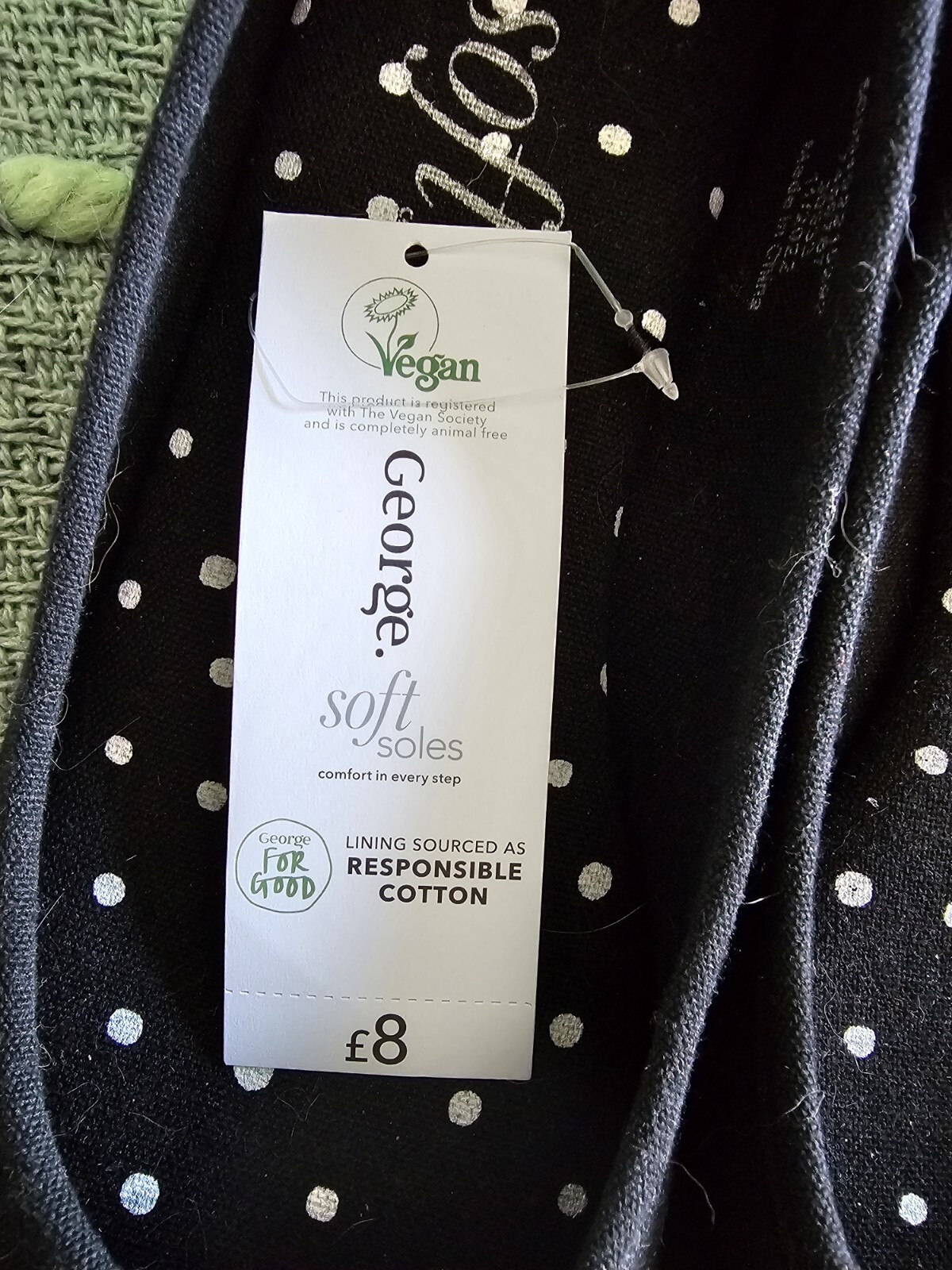 BNWT At Asda Women's Black Slip On Pumps Size UK 8 eBay