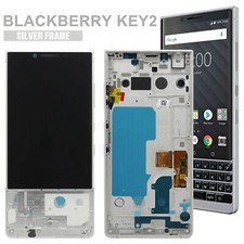 LCD Display Touch Screen Digitizer Replacement Silver Frame For Blackberry Key2