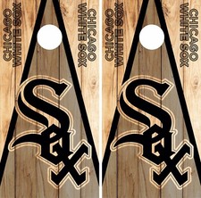 Chicago White Sox Cornhole Skin Wrap MLB Wood Decal Vinyl Board Logo DR581