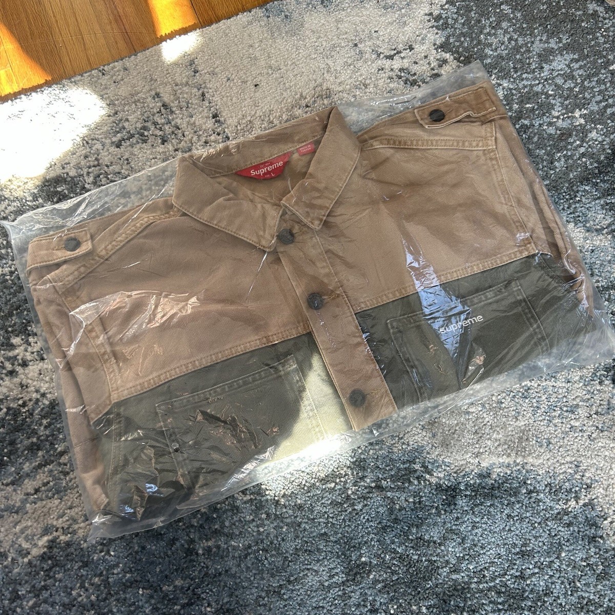 Supreme 2-Tone Paneled Denim Trucker Jacket Fall Winter 22 Supreme 2-Tone Paneled Denim Trucker Jacket Fall Winter 22