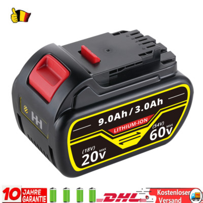 20V 54V 60V 9000mAh Akku für DeWalt XR FlexVolt DCB205 DCB206 DCB606 DCB609 NEU