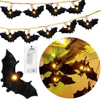Springos Led-Lichterkette FledermäUse Halloween-Deko 10 Leds Batteriebetrieben
