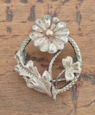 Ancien Coulant de Sautoir - Coulisseau Art Nouveau Argent Poinçon 🔵