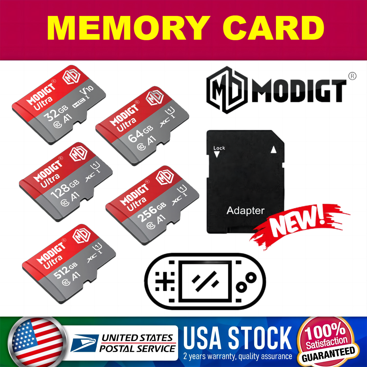 MODIGT Ultra Micro SD Card 32GB 64GB 128GB 256GB 512GB Wholesale 1/2/4/5/10pcs