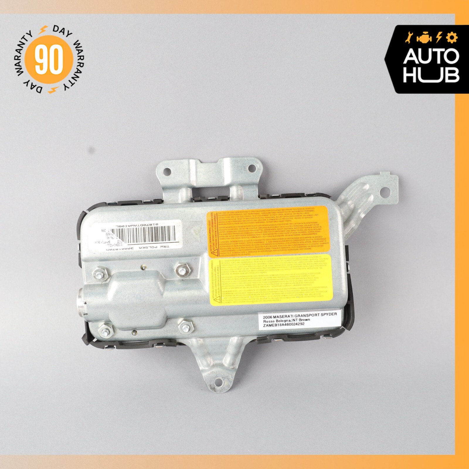 02-07 Maserati M138 GranSport Spyder Door Airbag Left Side 66224700 OEM 46k