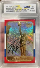 1998 Fleer 23KT Gold Michael Jordan 1986 Rookie Prizm Holo Refractor WCG 10 Gem