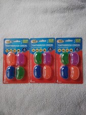 Oral Fusion Toothbrush Covers BPA-Free 3 units - 4 Pack Blue Green Orange Purple
