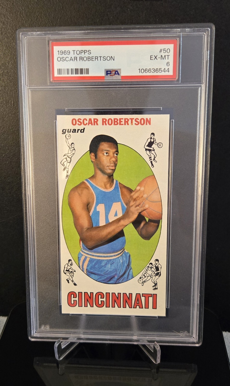 PSA 6 🔥 OSCAR ROBERTSON 1969 Topps Vintage Basketball Cincinnati Royals HOF #50