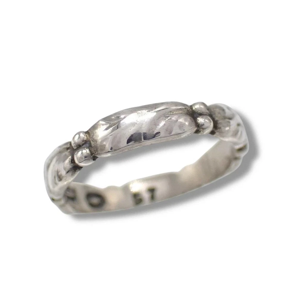 Anillo de plata esterlina vintage Georg Jensen #57 EE. UU. 6,0 USADO de Japón #T0155 Foto 4 de 4