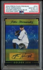 2024 Press Pass Premium FELIX HERNANDEZ Golden Arm Blue Auto #7/10 - PSA 10/10