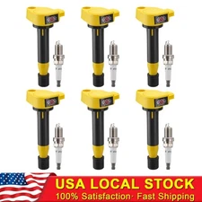 UF242 Ignition Coil and Spark Plug For Honda Accord Odyssey Acura CL TL 6Pack