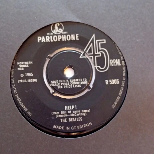 The Beatles, Help!/ I'M Down 1965 KT Tax code VG+