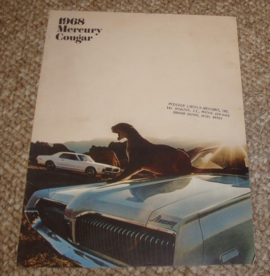 1968 Mercury Cougar Original Dealer Sales Brochure. XR-7, GT-E