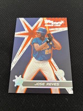 JOSE REYES ROOKIE NEW YORK METS TOPPS STARS NRMT 2001 BASEBALL CARD. rookie card picture