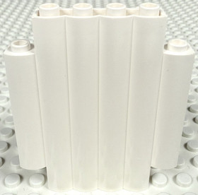 LEGO Panel 2 x 6 x 6 Log Profile Palisade 30140 White Part Excellent  100% Fdbk!