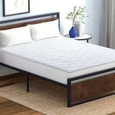 Cooling Quilted Memory Foam Mattress Pad, King
