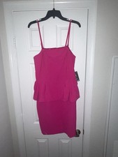 Express Pink Peplum Sleeveless Dress NWT  Size 12