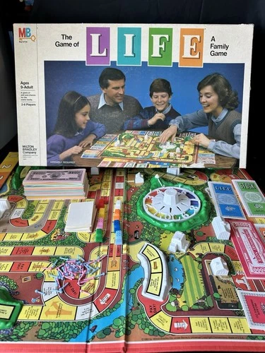 Vintage 1985 - THE GAME OF LIFE Board Game by Milton Bradley - 100% COMPLETE!