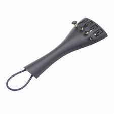 4/4 Size Violin Ebony Tailpiece, Fine Tuner, Tailgut Cord, Luthier, Parts