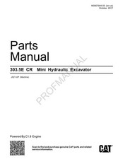 Caterpillar Cat 303.5E CR Mini Hydraulic Excavator Parts Catalog Manual JX21-Up