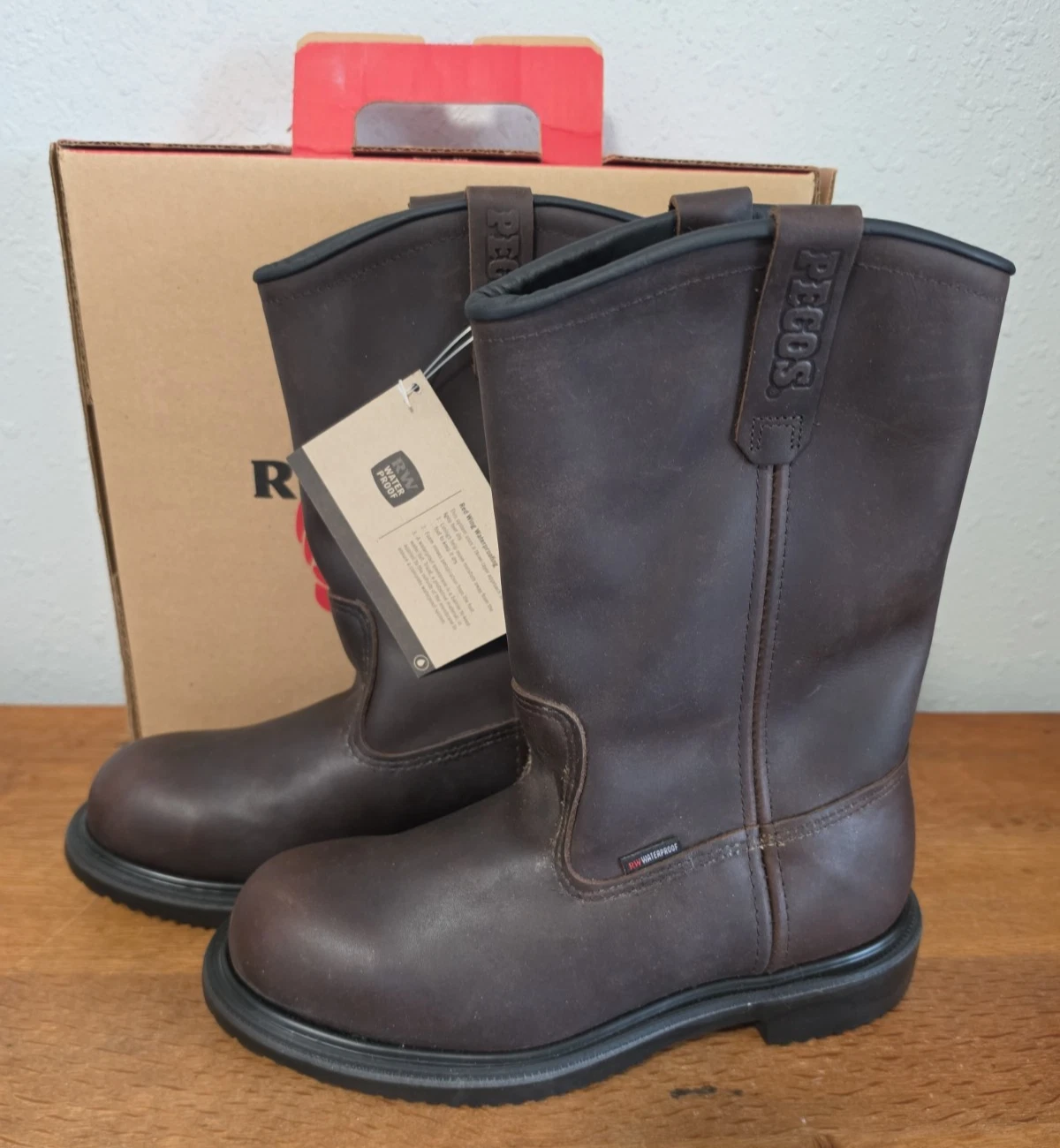 Red Wing 2230 Wellington Work Boots Brown EH Safety Toe USA Size 9 D NWT