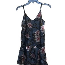 American Eagle Outfitters Dress Womens Small Velvet Sheer Floral Fairy Grunge