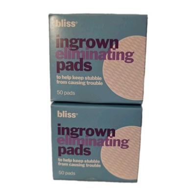 Lot Of 2 Bliss Ingrown Eliminating Pads 50 Ct  Prevents Shave Bumps 100 Ct Total