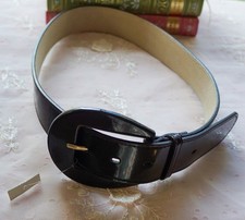 Nine West Stylish Faux Brown Leather Belt Lining Leather Sz S Trendy