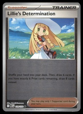 Pokémon TCG REVERSE HOLO lillie's determination