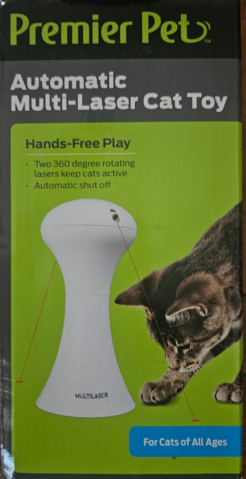 Automatic MultiLaser Cat Toy Interactive Fun for Indoor Cats New!