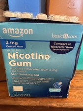 Amazon Nicotine Gum 2mg Stop Smoking Aid, Mint Freeze 160 Pieces Exp 1/27