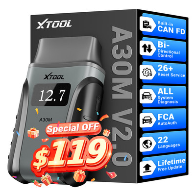 2026 XTOOL A30M V2.0 OBD2 Scanner All System Diagnostic Tool 26+Services Engine