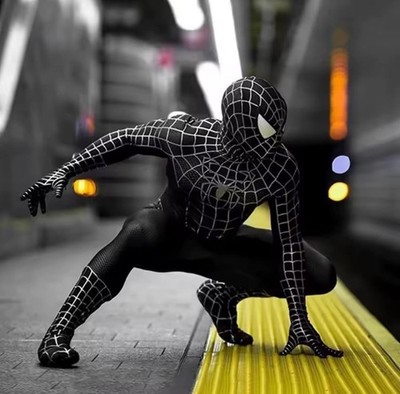 Spiderman Black Venom Kostüm Kleid Karneval Erwachsene Herren Kinder
