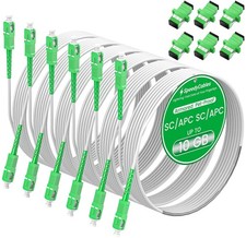 Armored SC/APC To SC/APC Fiber Optic Internet Cable 2m 7FT Simplex 6 Pack